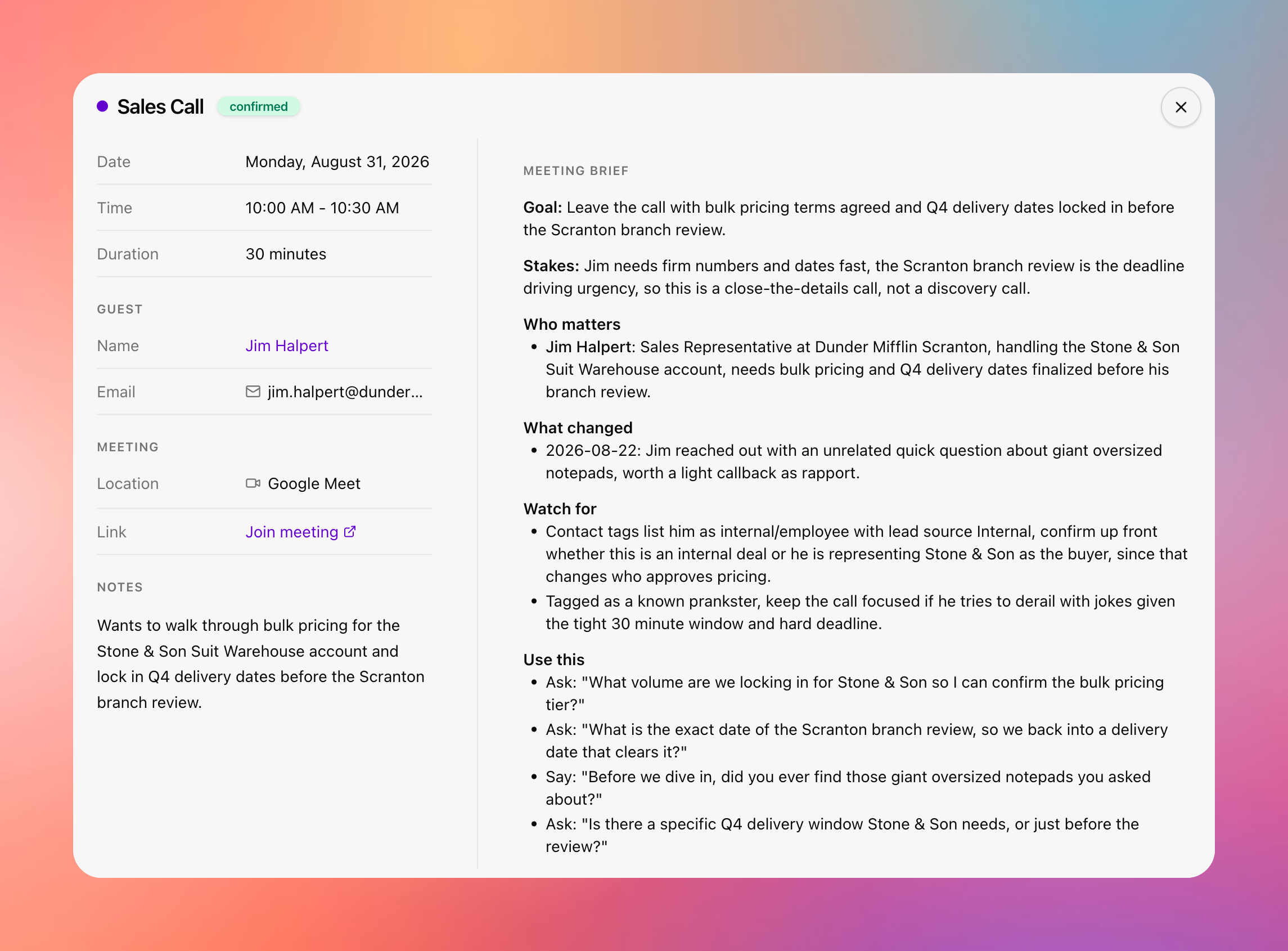 AI Meeting Briefs: Walk Into Every Meeting Prepared