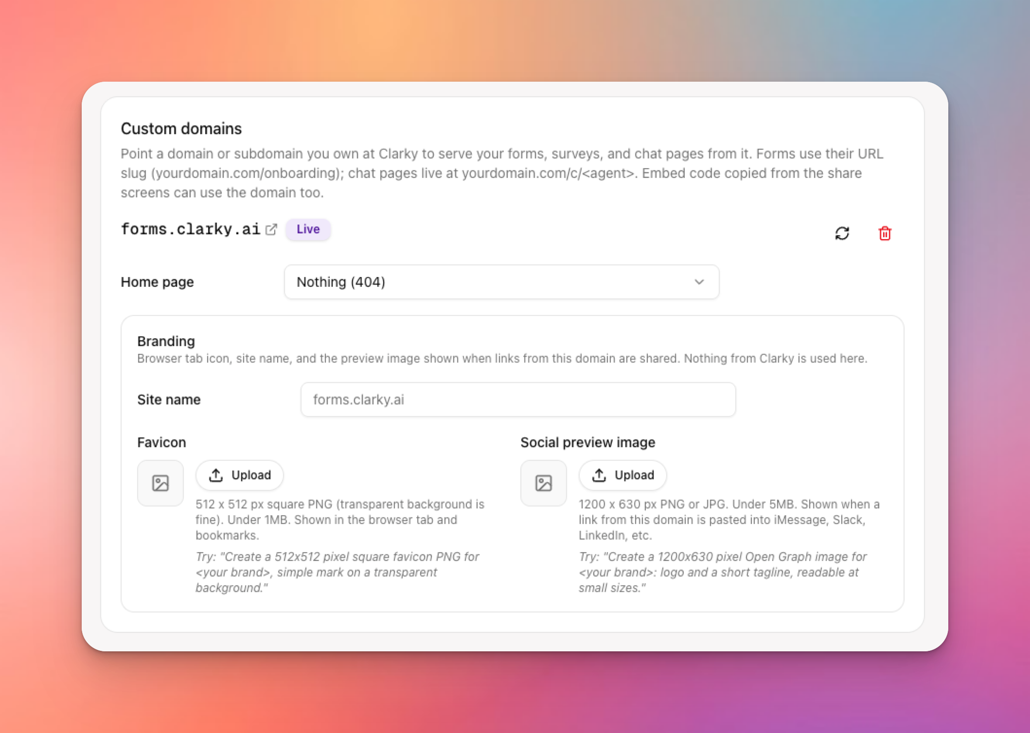 Custom Domains: Forms, Surveys, and Chat Pages on Your Own URL